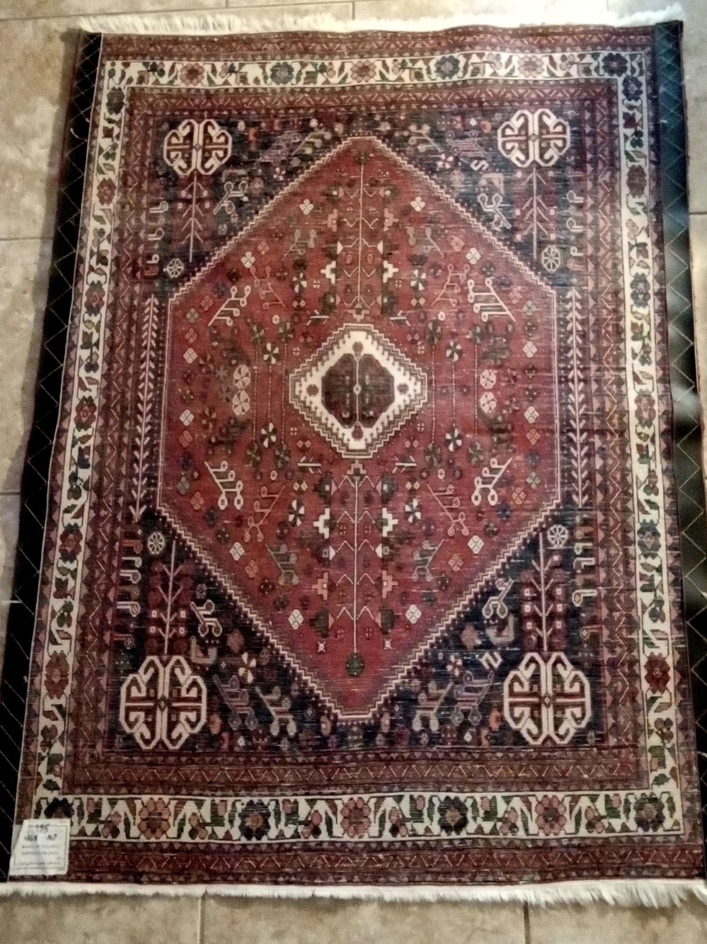 Traditional Geometric Persian Area Rug - Picture 3 of 4